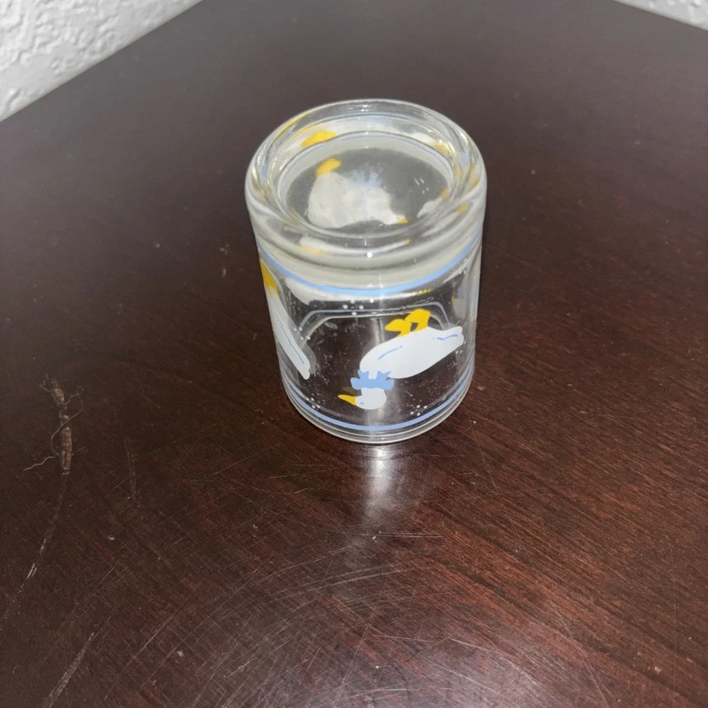 Vintage Goose‎ Votive Candle Holders / Indiana Glass Country Blue Geese
